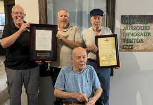 (Standing l-r) Scott Darrough, Fred Darrough and Guy Darrough with ther father Fred Darrough