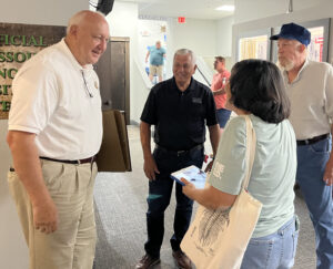 Rep. Wright with Doris Darrough, Guy Darrough and Robert Wolk
