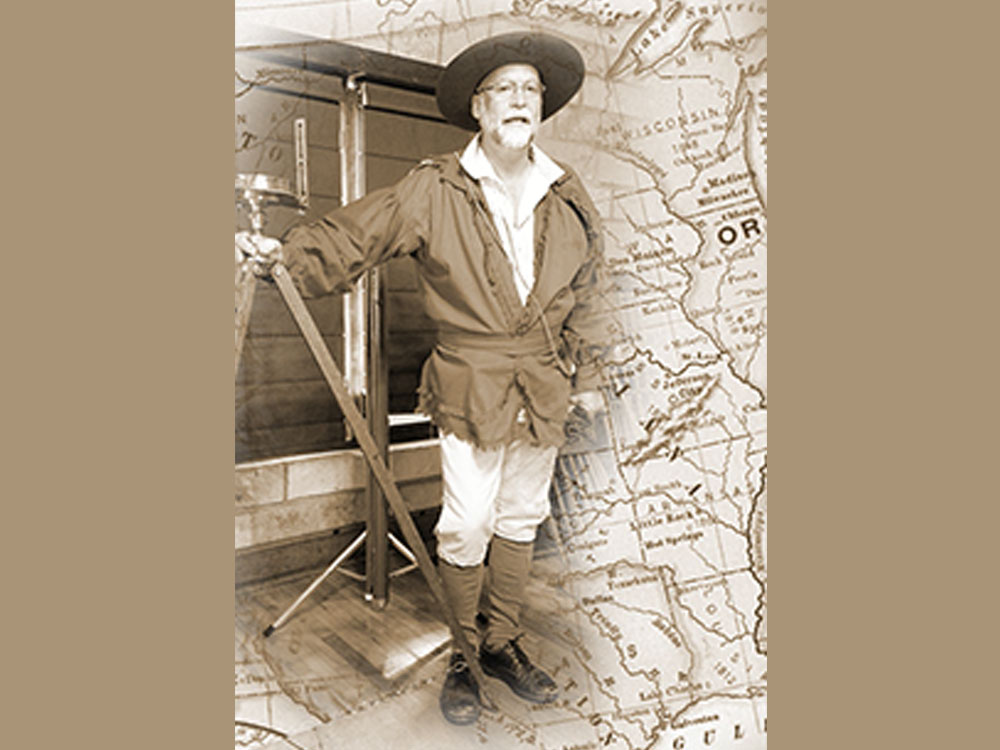 Old image of land surveyor
